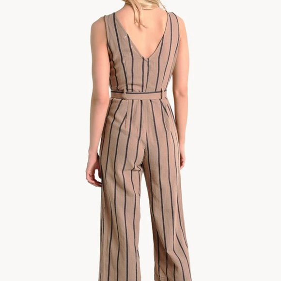 Mod Ref The Matilda Navy/Tan Jumpsuit - Picture 4 of 9